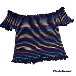 Heart &Hips Stripe Crop Top